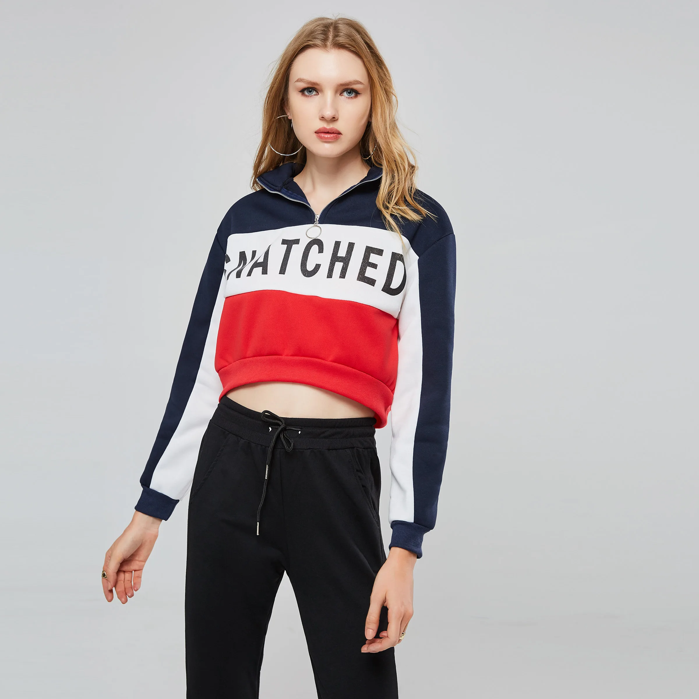 Women Casual Short Hoodies Fashion Crop Tops Letter Sweatshirts Zipper Patchwork Pullover Streetwear Color Block Sports Simple
Women Casual Short Hoodies Fashion Crop Tops Letter Sweatshirts Zipper Patchwork Pullover Streetwear Color Block Sports Simple