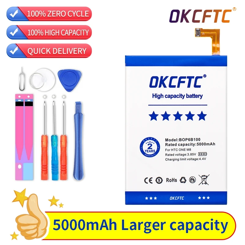 Оригинальный аккумулятор для HTC ONE M8 one 2 BOP6B100 M8T M8X M8D E8 M8SW M8ST M8SD сменные батареи +