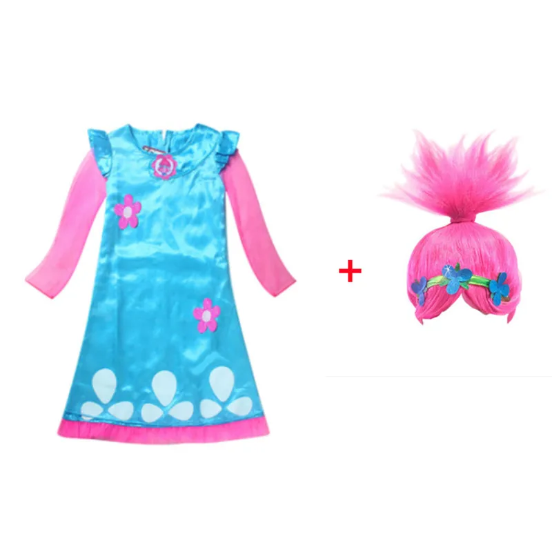 

Kids Costumes Girls Dresses Trolls Poppy Costume Dress For Girls Halloween Costumes for Kids Carnaval Costume Fancy Dress
