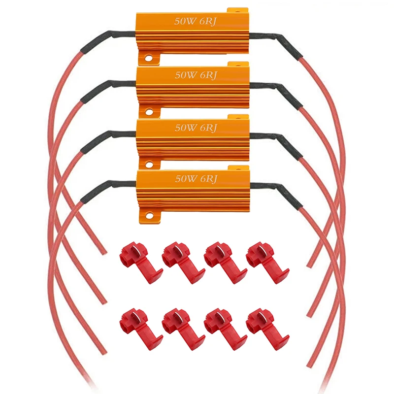 4x LED Car Light Resistance 50W 6ohm Load Resistors for Turn Signal Lantern License Plate Lamp
4x LED Car Light Resistance 50W 6ohm Load Resistors for Turn Signal Lantern License Plate Lamp