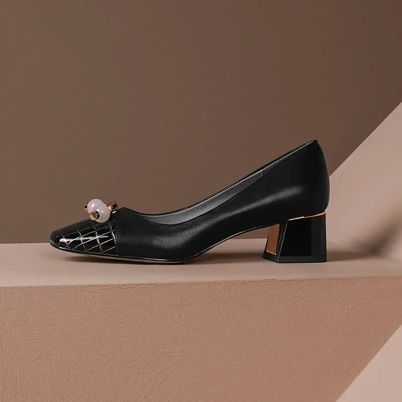 Large size 34-43 Mixed Colors Women Cow Leather square Toe Party Wedding Casual Pumps Thick med Heel Shallow New Shoes Woman
Large size 34-43 Mixed Colors Women Cow Leather square Toe Party Wedding Casual Pumps Thick med Heel Shallow New Shoes Woman