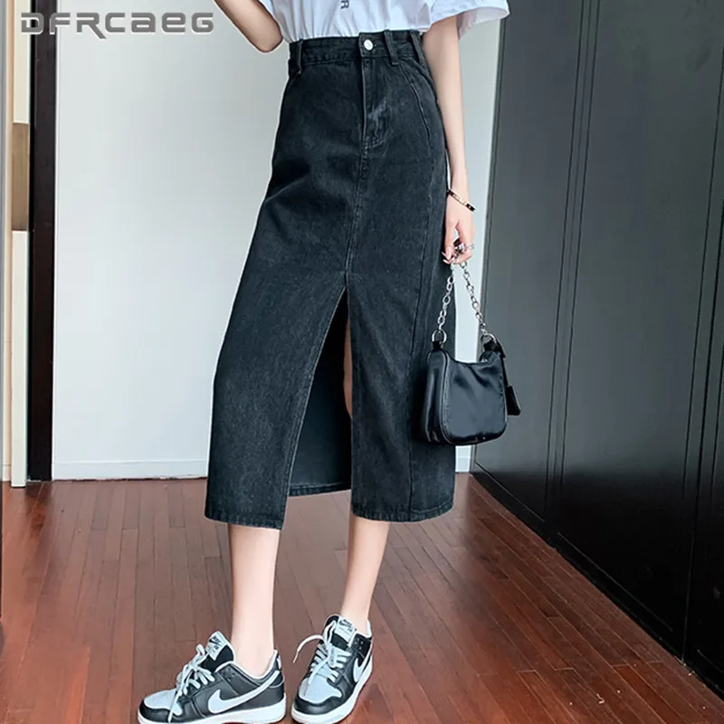 HIgh Waist Retro Women‘s A-Line Skirts Jeans Summer 2021 Streetwear Slim Sexy Split Denim Long Skirt Feamle
HIgh Waist Retro Women‘s A-Line Skirts Jeans Summer 2021 Streetwear Slim Sexy Split Denim Long Skirt Feamle