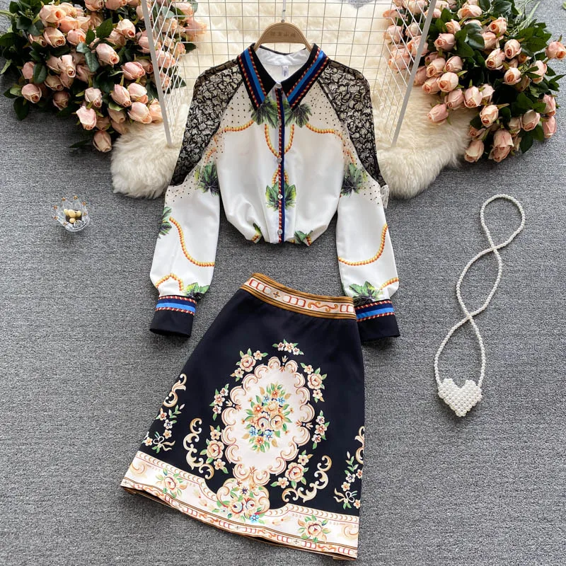 Women's Spring Autumn Runway Fashion Long Sleeve Lace Patchwork 2 pcs Print Dress Female Chic Travel Party Dress TB2019
Women's Spring Autumn Runway Fashion Long Sleeve Lace Patchwork 2 pcs Print Dress Female Chic Travel Party Dress TB2019