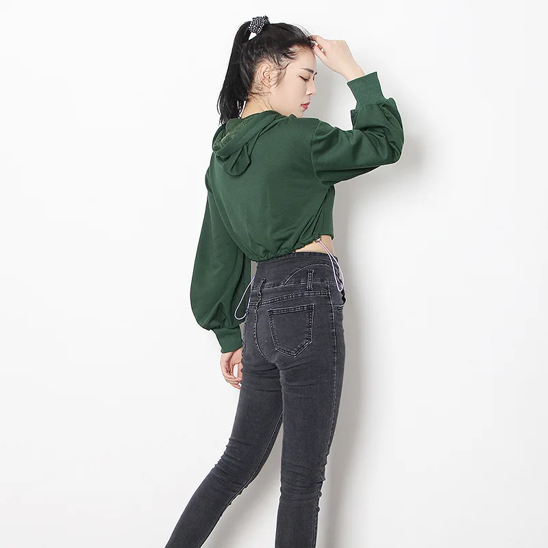 GALCAUR Green Sweatshirts For Women Hooded Collar Lantern Long Sleeve Patchwork Lace Up Hollow Out Casual Short Tops Female 2021
GALCAUR Green Sweatshirts For Women Hooded Collar Lantern Long Sleeve Patchwork Lace Up Hollow Out Casual Short Tops Female 2021