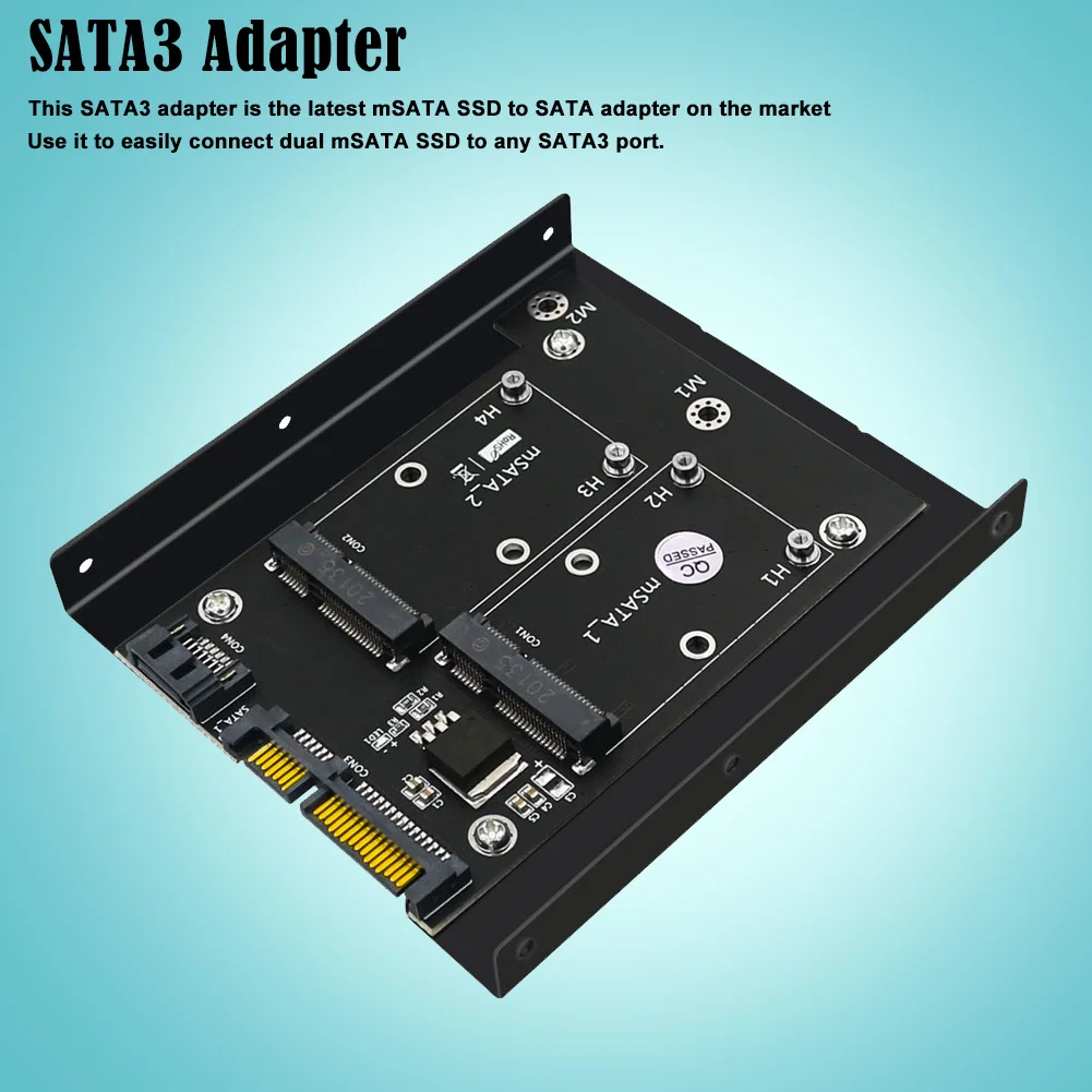 Msata SSD to Dual 2.5 inch SATA3 Adapter 6Gbps High Speed Converter Cards with 3.5 inch Hard Disk Bracket Support Expansion Card
Msata SSD to Dual 2.5 inch SATA3 Adapter 6Gbps High Speed Converter Cards with 3.5 inch Hard Disk Bracket Support Expansion Card