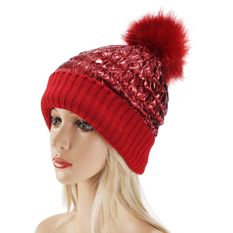 Pom Beanies Windproof Design Winter Hats For Women Warm Knitted Skullies Hat New Fashion bonnet femme hiver 2020 | Аксессуары для