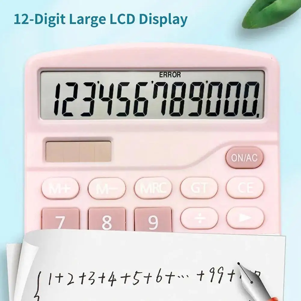 Large Screen Simple Calculator Dual Power Cute Stylish Exam Clear Portable Display Universal Screen Office Calculator Assis V8G1
Large Screen Simple Calculator Dual Power Cute Stylish Exam Clear Portable Display Universal Screen Office Calculator Assis V8G1