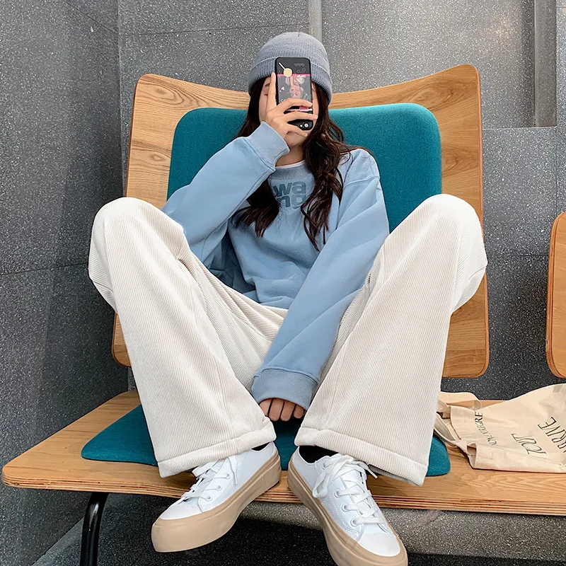 2022 ladiesPlush Wide-leg Trousers Women's Winter light core Plush Loose,Thin and Hgh Waist Thick Korean Casual
2022 ladiesPlush Wide-leg Trousers Women's Winter light core Plush Loose,Thin and Hgh Waist Thick Korean Casual