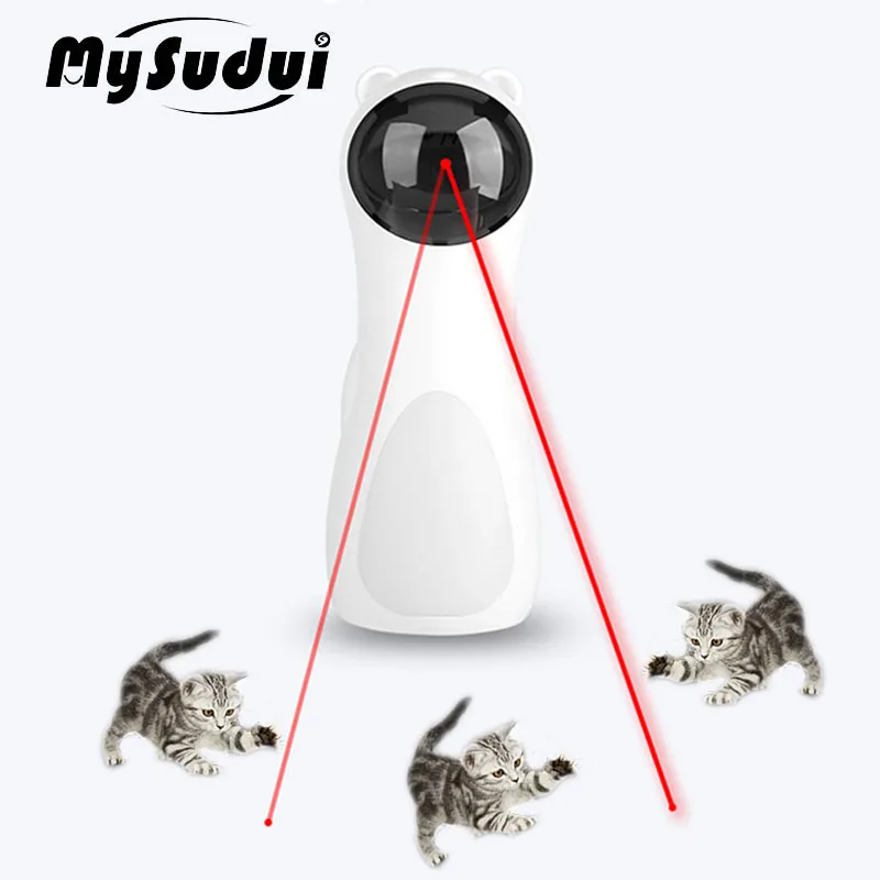 MySudui Smart Pet Cat Toy Laser Automatic Rotating Led Light Electric Cat Toys Intelligence Teaser Training Toy Usb Charge
MySudui Smart Pet Cat Toy Laser Automatic Rotating Led Light Electric Cat Toys Intelligence Teaser Training Toy Usb Charge
