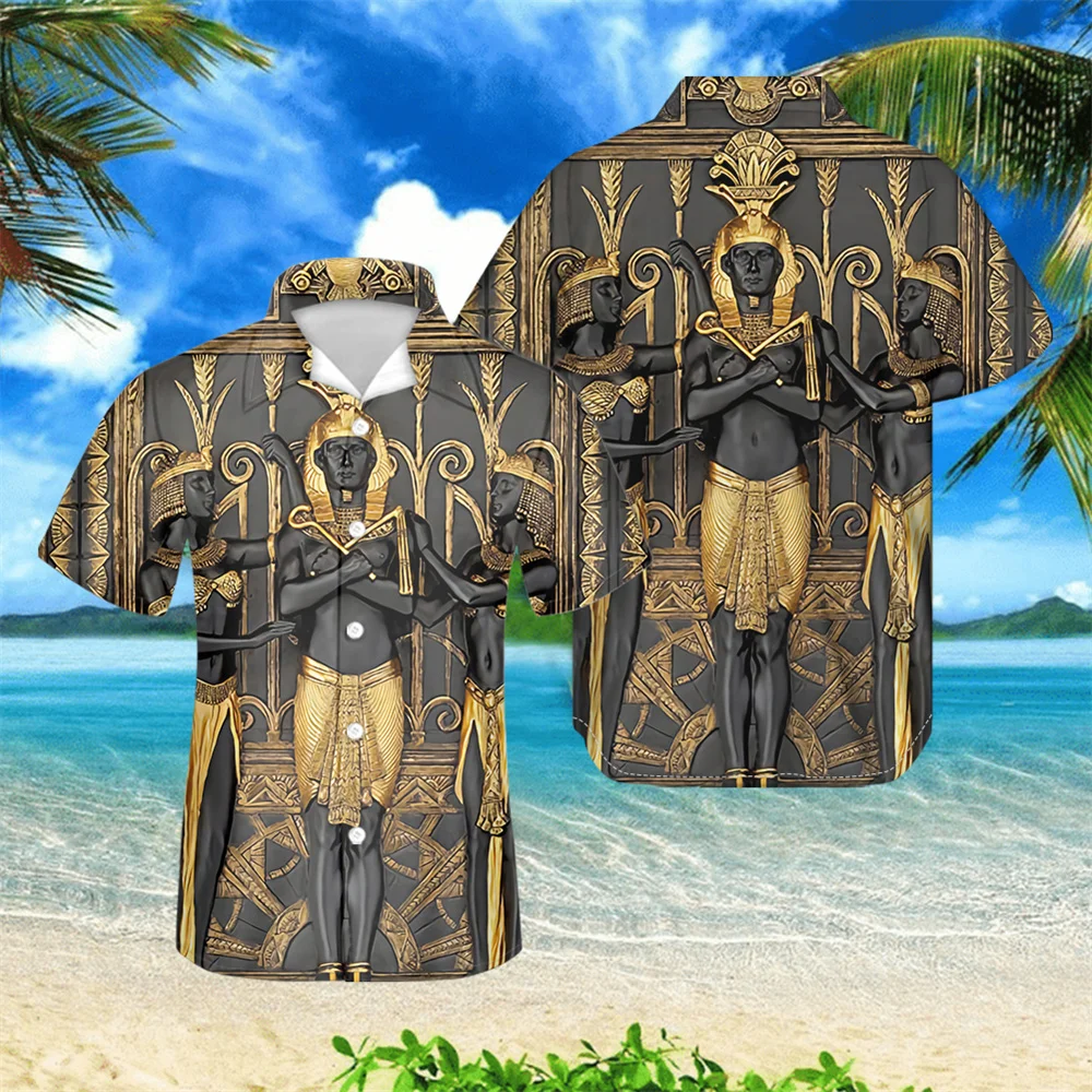 Vintage Mens Hawaiian Shirts Ancient Black Egyptian Art 3D Printed Short Sleeve Summer Bech Casual Shirt Button Dwon Social Tops
Vintage Mens Hawaiian Shirts Ancient Black Egyptian Art 3D Printed Short Sleeve Summer Bech Casual Shirt Button Dwon Social Tops
