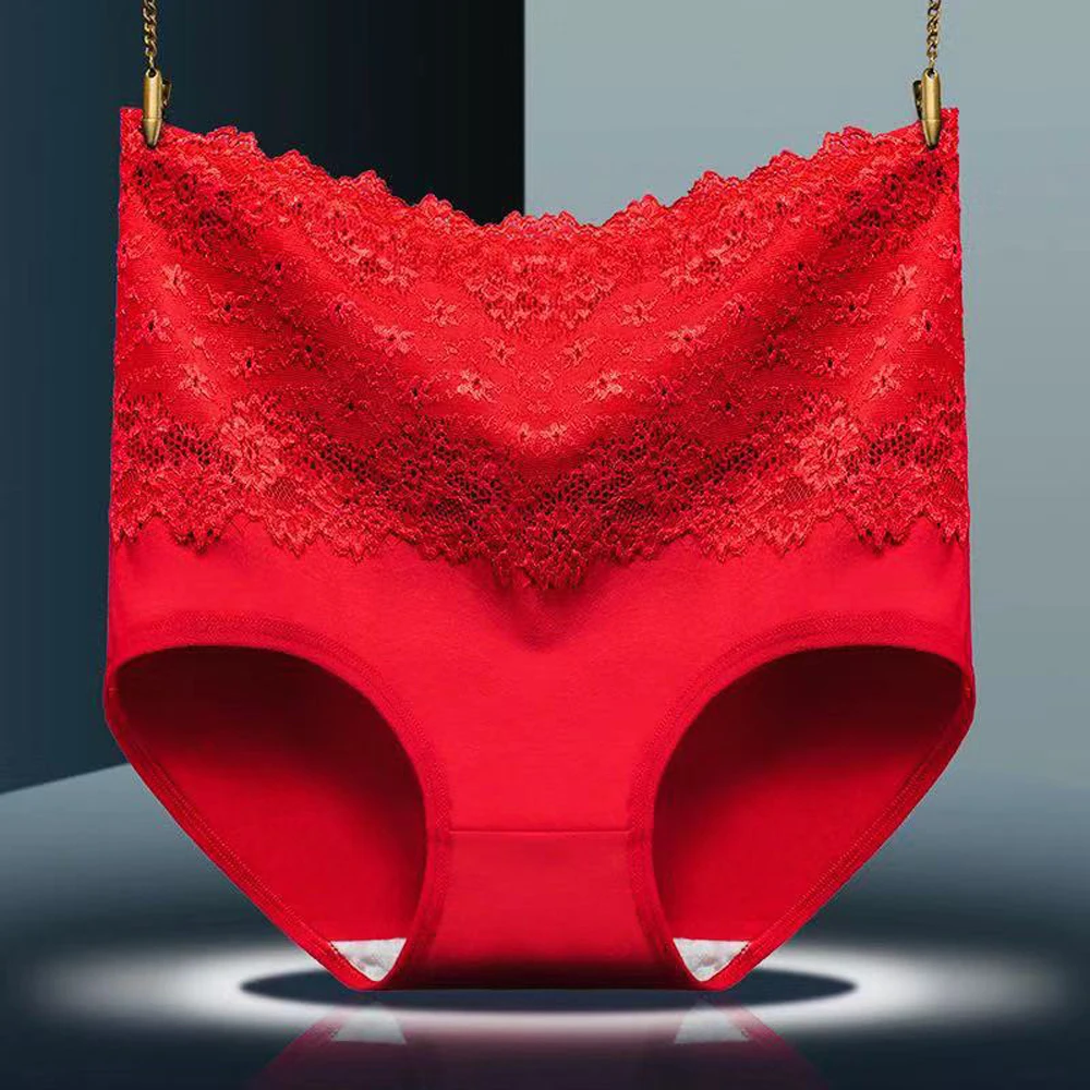 women panties 3pcs lace cotton underwear mother girls plus size 80kg high waist briefs 
women panties 3pcs lace cotton underwear mother girls plus size 80kg high waist briefs