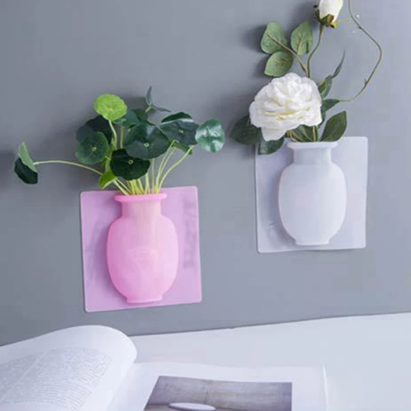 DIY Magic Silicone Sticky Vase Wall Hanging Creative Flower Pot Flower Plant Vases Flower Container for Home Offices Wall Decor
DIY Magic Silicone Sticky Vase Wall Hanging Creative Flower Pot Flower Plant Vases Flower Container for Home Offices Wall Decor