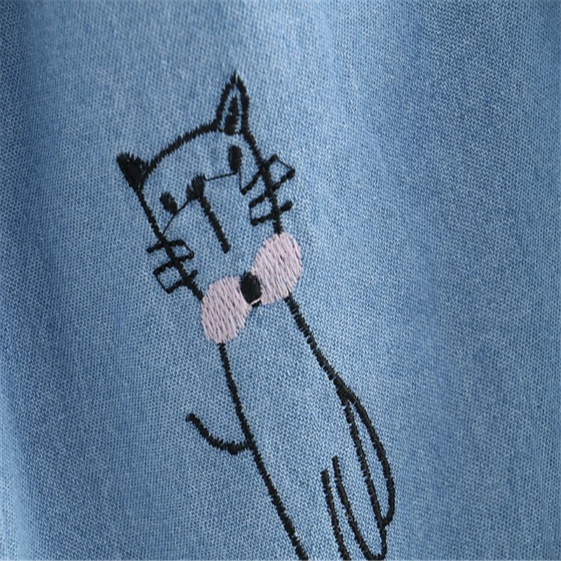 Merry Pretty Women's Denim Skirts Cartoon Cat Embroidery Blue Straight Skirt 2020 Autumn Hight Waist Pocket Casual Jean Skirt
Merry Pretty Women's Denim Skirts Cartoon Cat Embroidery Blue Straight Skirt 2020 Autumn Hight Waist Pocket Casual Jean Skirt