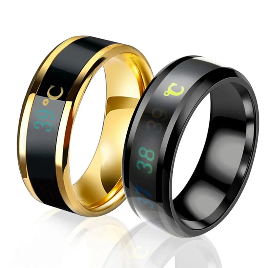 Temperature Ring Smart Sensor Real-time Temperature Test Finger Ring Steel Display Rings For Women Men Waterproof Jewelry Gift
Temperature Ring Smart Sensor Real-time Temperature Test Finger Ring Steel Display Rings For Women Men Waterproof Jewelry Gift