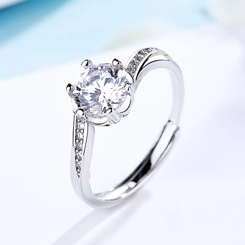 New Classic Fashion Snow 925 Silver Adjustable Ring 1ct 6.5mm Simulated Diamond Moissanite Stone Ring Brilliant Cut Jewelry
New Classic Fashion Snow 925 Silver Adjustable Ring 1ct 6.5mm Simulated Diamond Moissanite Stone Ring Brilliant Cut Jewelry