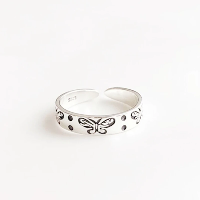 Sole Memory Cool Cute Butterfly Retro Creative Silver Color Female Resizable Opening Rings SRI594
Sole Memory Cool Cute Butterfly Retro Creative Silver Color Female Resizable Opening Rings SRI594