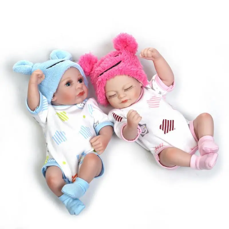 Симпатичные Близнецы Reborn Baby Doll Реалистичная силиконовая виниловая Детская кукла