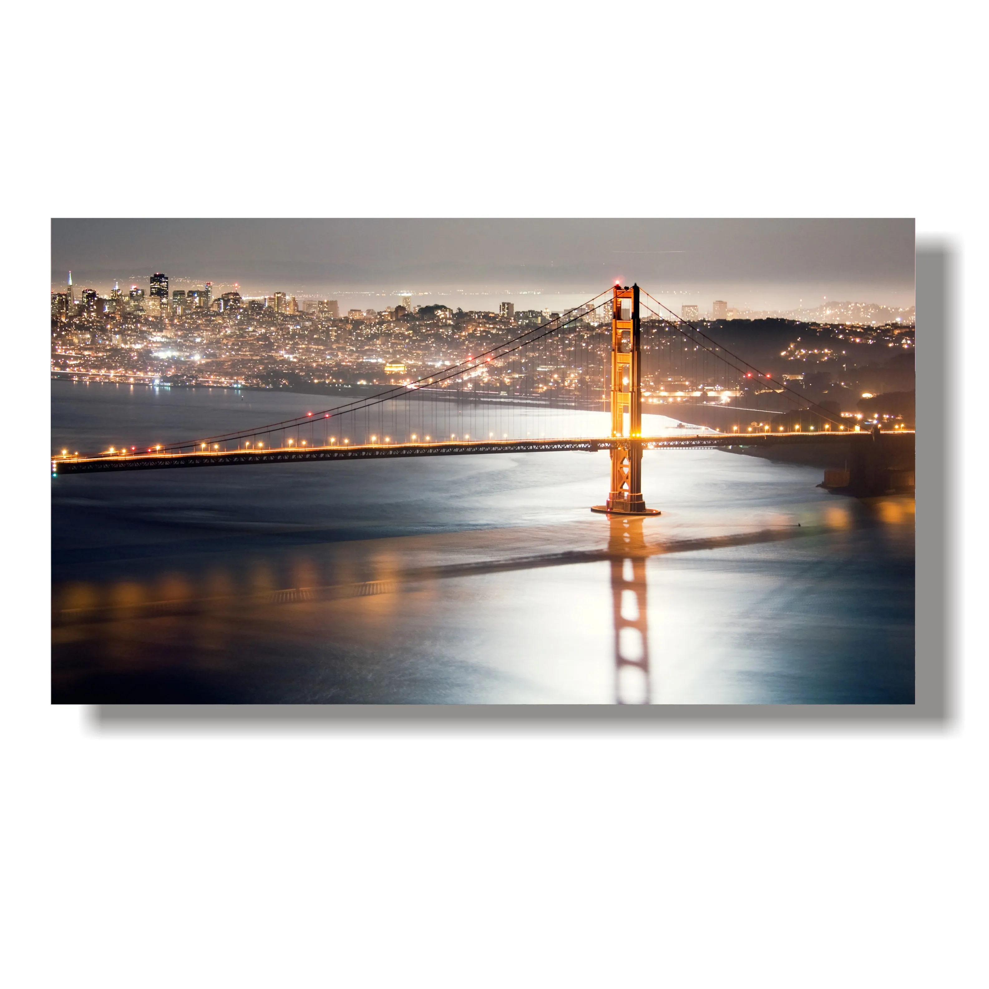 

A New Day Begins Golden Gate Bridge San Francisco Photograph Wall Décor Art Print Poster 24x43 Inch