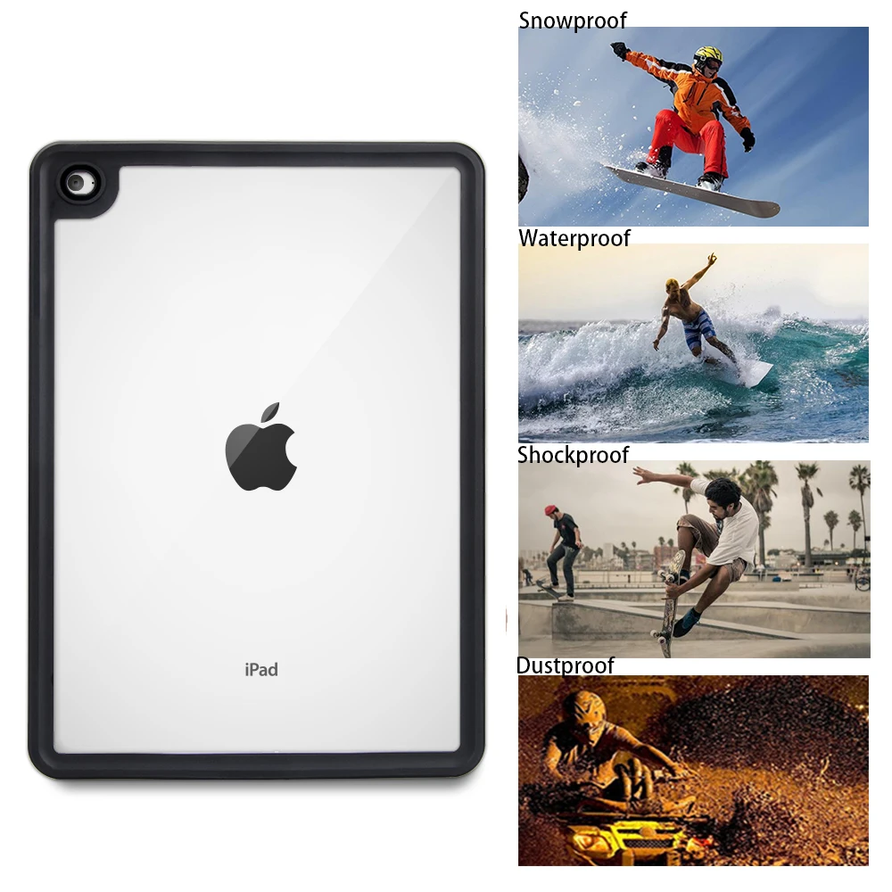 For iPad 2017/2018 Waterproof Case Shockproof Snow Swimming 9.7 inch Cover Skin Black | Компьютеры и офис