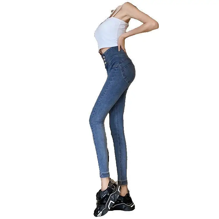 Autumn and Winter 2021 New High Waist Tight Charming Peach Hip Raising Light Blue Jeans Elastic Slim Leggings
Autumn and Winter 2021 New High Waist Tight Charming Peach Hip Raising Light Blue Jeans Elastic Slim Leggings