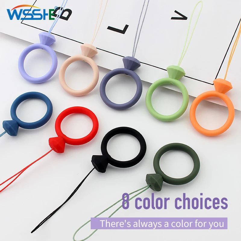 Cute phone strap Silicone Pendant Mobile Phone Straps Anti-lost Ring Lanyard Strap Holder for iPhone Huawei Phone USB Disk Keys
Cute phone strap Silicone Pendant Mobile Phone Straps Anti-lost Ring Lanyard Strap Holder for iPhone Huawei Phone USB Disk Keys