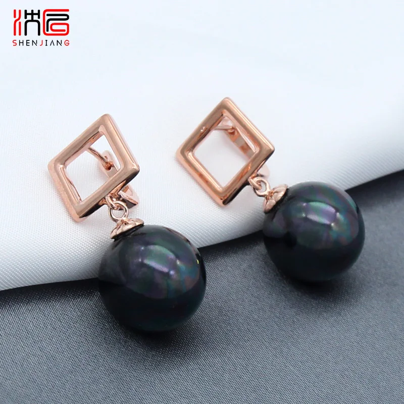 SHENJIANG New Fashion Elegant Big Round Imitation Pearl Dangle Earrings For Women Wedding Jewelry Rose Gold Eardrop
SHENJIANG New Fashion Elegant Big Round Imitation Pearl Dangle Earrings For Women Wedding Jewelry Rose Gold Eardrop