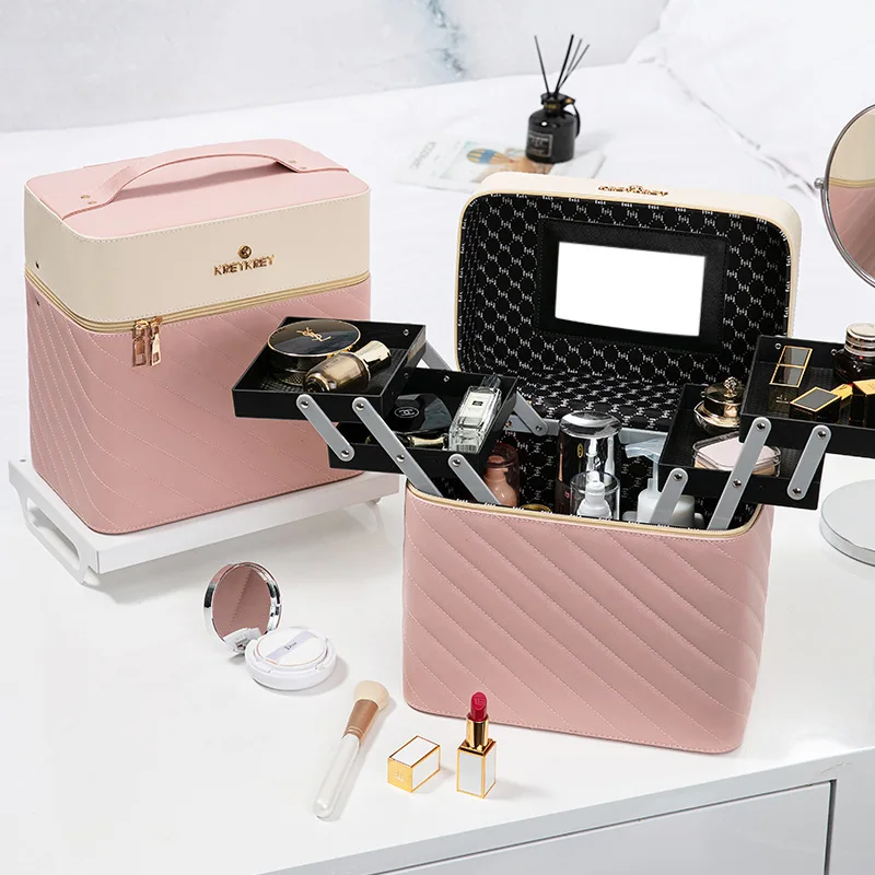 Multi-layer Makeup Bag Fashion Toiletry Cosmetic Storage Box Portable Travel Make Up Suitcase Jewelry Nail Organizer
Multi-layer Makeup Bag Fashion Toiletry Cosmetic Storage Box Portable Travel Make Up Suitcase Jewelry Nail Organizer