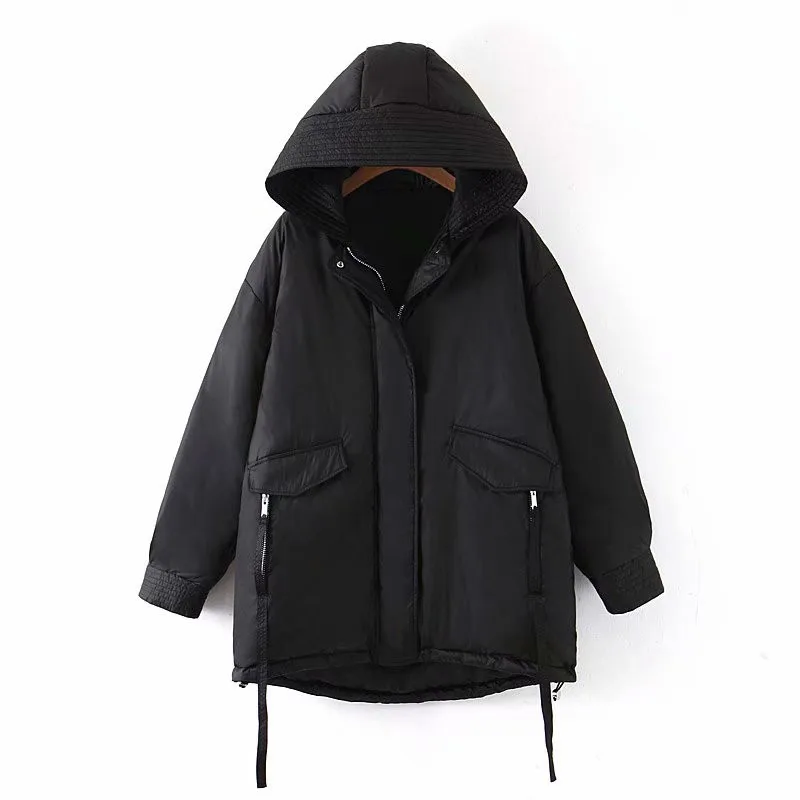 2021 Autumn Winter New Style Black Loose Quilted Thick Hooded Cotton Jacket Women
2021 Autumn Winter New Style Black Loose Quilted Thick Hooded Cotton Jacket Women