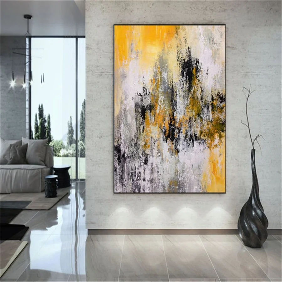 Large Wall Painting On Canvas Handmade Oil Vertical Abstract Art Decorative Pictures For Living Room Wall Decor Painting Golden 
Large Wall Painting On Canvas Handmade Oil Vertical Abstract Art Decorative Pictures For Living Room Wall Decor Painting Golden