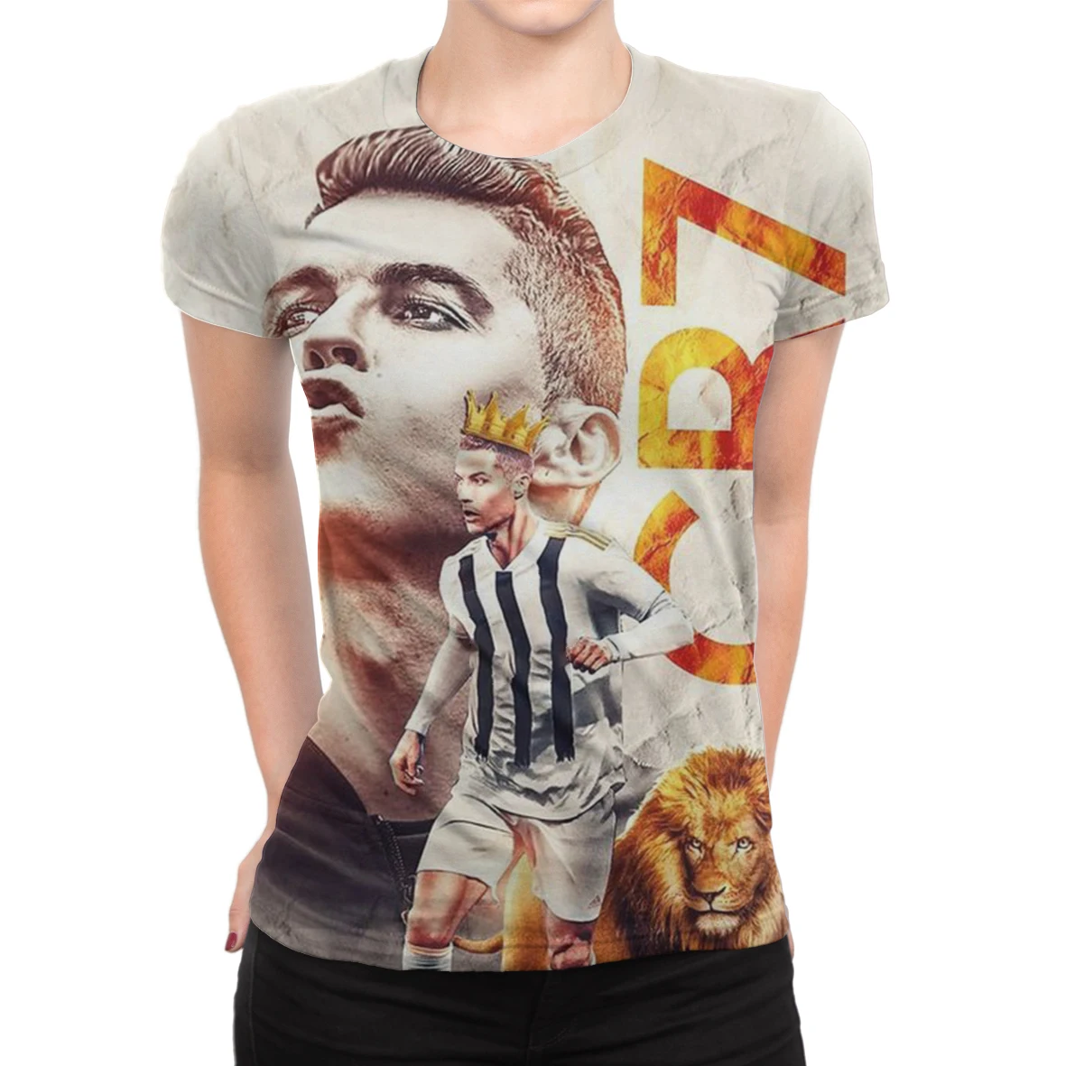 Cristiano Ronaldo 3D Print Women's T-shirts Harajuku Sport Oversized Short Sleeve Girls Teens Summer 2021 Casual CR7 T-shirt
Cristiano Ronaldo 3D Print Women's T-shirts Harajuku Sport Oversized Short Sleeve Girls Teens Summer 2021 Casual CR7 T-shirt