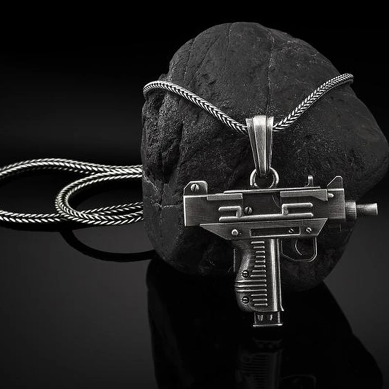 

Предложение с бесплатной доставкой женское ожерелье с подвеской-пулеметром Мужская цепочка в ретро стиле Амулет подвеска-цепочка на свите...