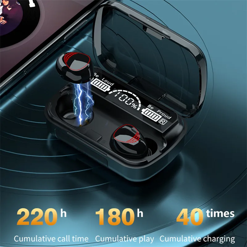 M10A TWS Wireless Headphones Bluetooth 5.0 Earphones HIFI Stereo Earbuds Waterproof Headsets 2000mAh Charging Box PK F9 M11
M10A TWS Wireless Headphones Bluetooth 5.0 Earphones HIFI Stereo Earbuds Waterproof Headsets 2000mAh Charging Box PK F9 M11