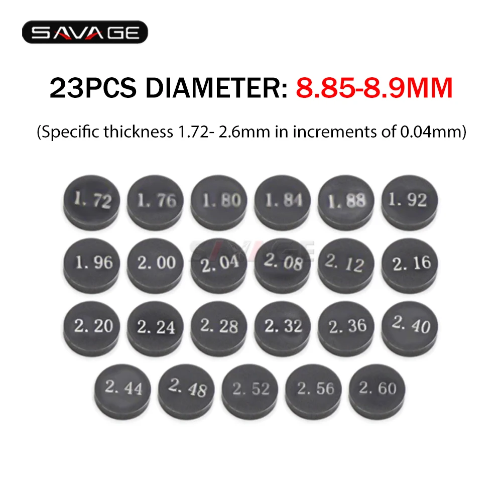 Шимпы клапана для Φ 250 350 450 SMR 500 505 SX ATV аксессуары для мотоциклов 8,9 мм 23 шт. комплект заправки клапана
Шимпы клапана для Φ 250 350 450 SMR 500 505 SX ATV аксессуары для мотоциклов 8,9 мм 23 шт. комплект заправки клапана