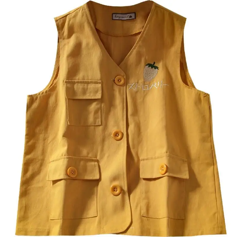 Korean version loose casual versatile vest women's spring new embroidery sleeveless British style spring summer coat
Korean version loose casual versatile vest women's spring new embroidery sleeveless British style spring summer coat