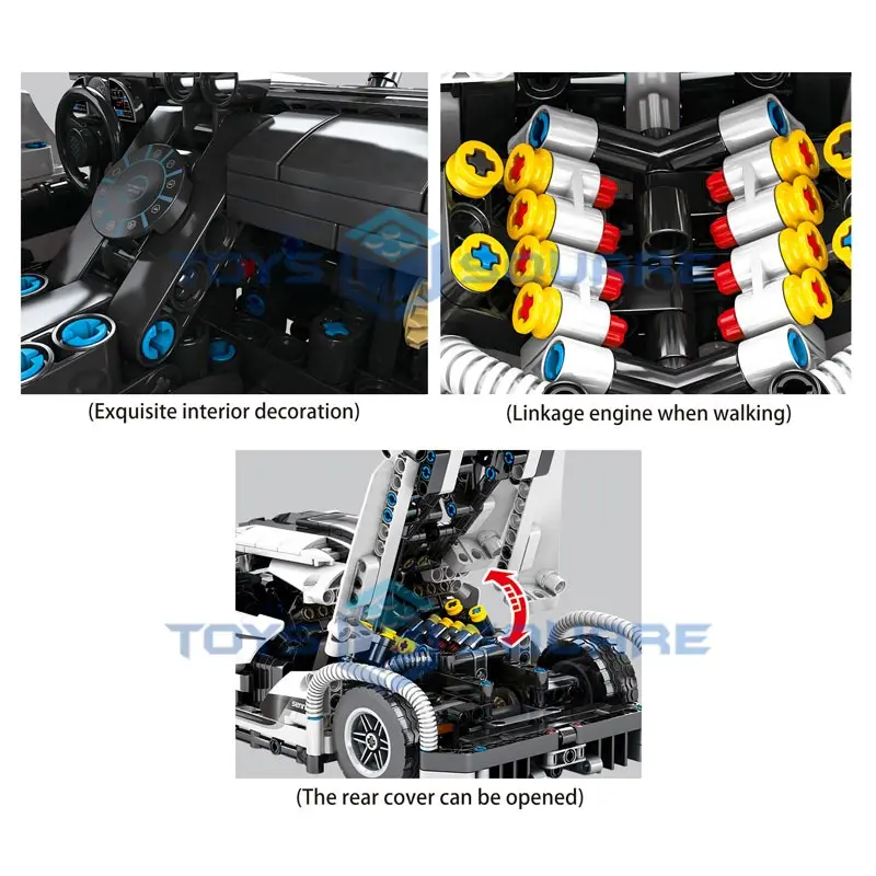 The 1:14 White One:1 Super Speed Sports Racing Car MOC Bricks Model Building Blocks Set Gifts Educational Toys For Children
The 1:14 White One:1 Super Speed Sports Racing Car MOC Bricks Model Building Blocks Set Gifts Educational Toys For Children