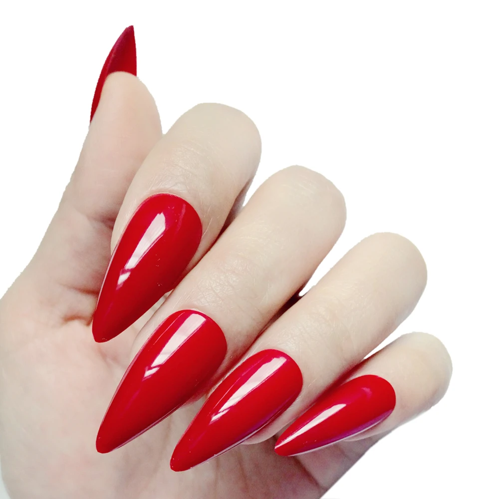 24Pcs Long Stiletto Fake Nail For Design Glossy Dark Red Artificial False Nails DIY Full Cover Finger Tips Manicure Tools
24Pcs Long Stiletto Fake Nail For Design Glossy Dark Red Artificial False Nails DIY Full Cover Finger Tips Manicure Tools