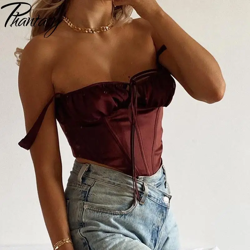 Phantasy Spring Summer Women Skinny Sleeveless Tops Fashion Sexy Folded Lace Up Camisole Solid Color Square Neck Short Tank Top
Phantasy Spring Summer Women Skinny Sleeveless Tops Fashion Sexy Folded Lace Up Camisole Solid Color Square Neck Short Tank Top
