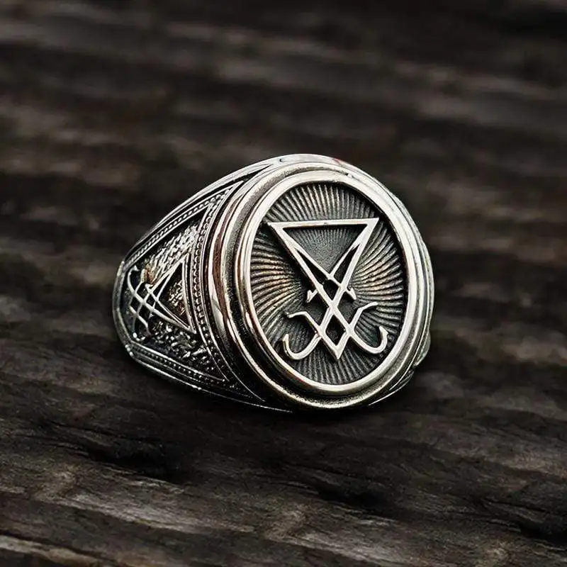Retro Punk Hip Hop Rock Punk Style Lucifer Demon Totem Ring Men's Holiday Gift Party Jewelry Wholesale
Retro Punk Hip Hop Rock Punk Style Lucifer Demon Totem Ring Men's Holiday Gift Party Jewelry Wholesale