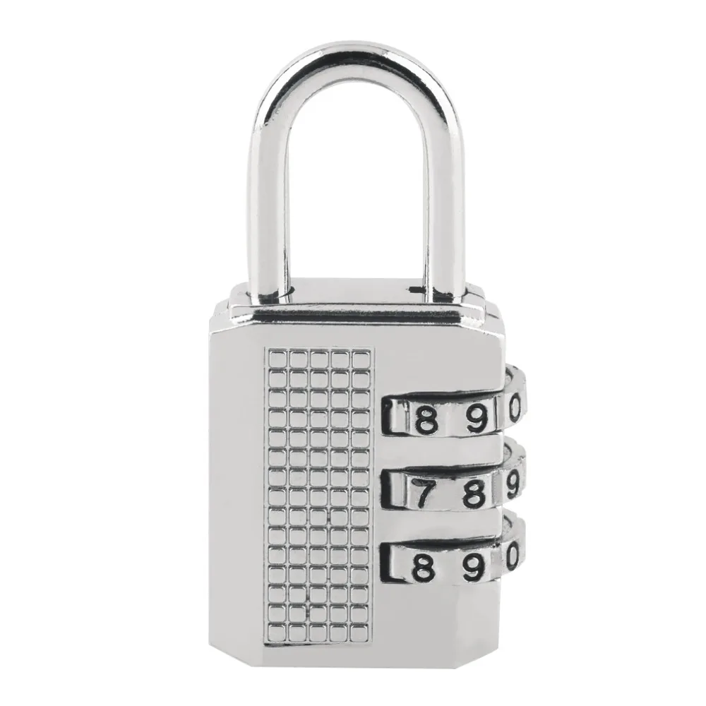 55*27*11mm Heavy Duty 3 Dial Digit Combination Lock Weatherproof Security Padlock Outdoor Gym Safely Code Lock Silver
55*27*11mm Heavy Duty 3 Dial Digit Combination Lock Weatherproof Security Padlock Outdoor Gym Safely Code Lock Silver