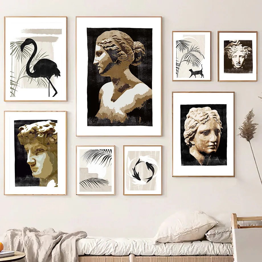 Abstract David Sculpture Medusa Palm Leaf Sketch Art Canvas Painting Nordic Posters And Prints Wall Pictures For Bedroom Decor
Abstract David Sculpture Medusa Palm Leaf Sketch Art Canvas Painting Nordic Posters And Prints Wall Pictures For Bedroom Decor