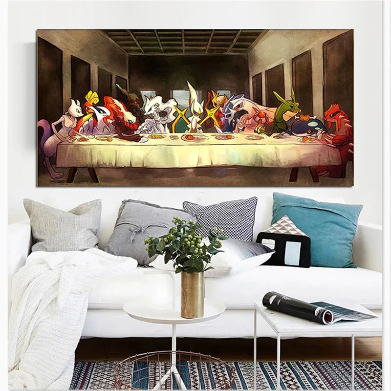 Cartoon Pokemon The Last Supper Poster Canvas Painting Wall Picture Mural Modern Anime Decor Children Gift Kids Room Decoration
Cartoon Pokemon The Last Supper Poster Canvas Painting Wall Picture Mural Modern Anime Decor Children Gift Kids Room Decoration