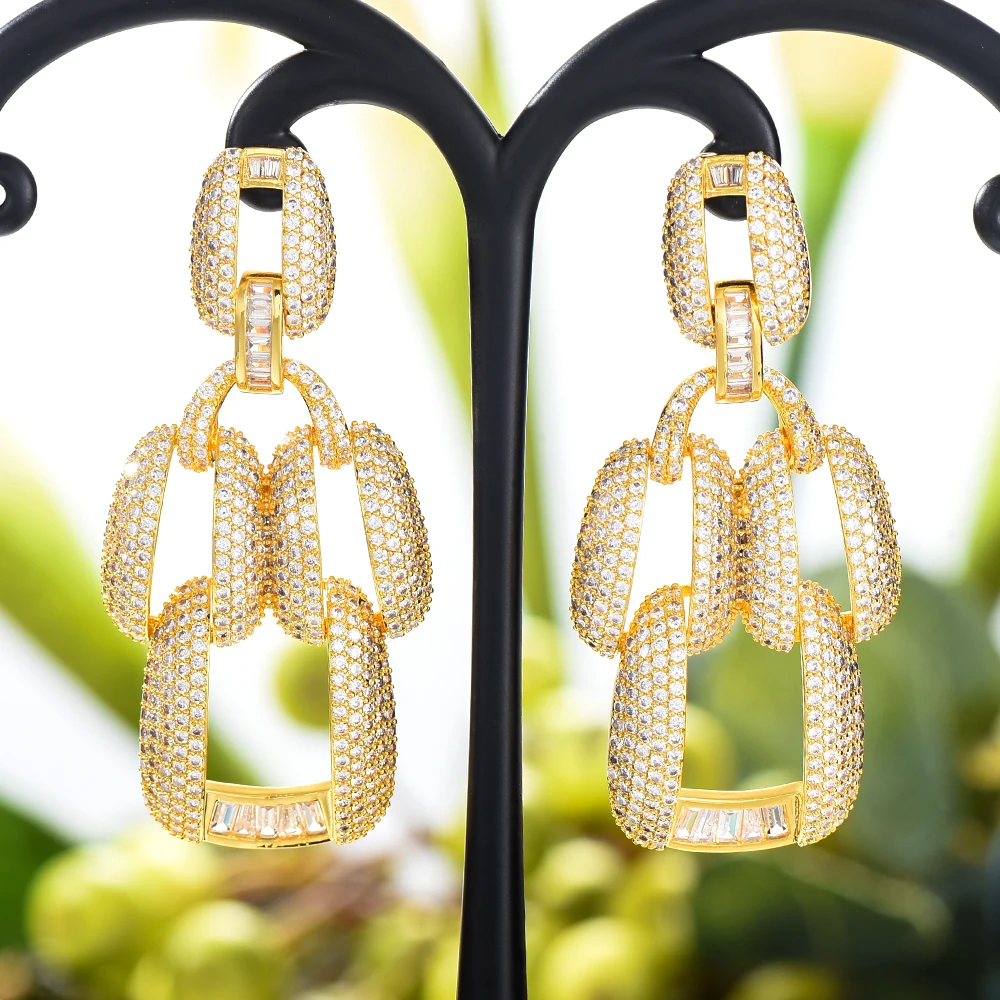 Kellybola Luxury Full Cubic Zircon Earrings Stitching Pendant Earrings Women's Wedding Party High Quality Jewelry Accessories
Kellybola Luxury Full Cubic Zircon Earrings Stitching Pendant Earrings Women's Wedding Party High Quality Jewelry Accessories