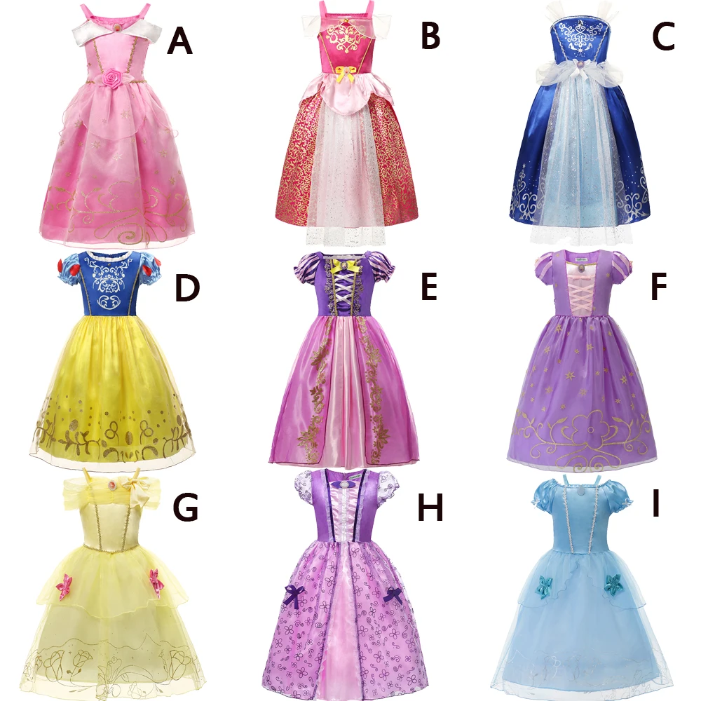 

50 шт./лот детское платье принцессы для вечерние ринки, летнее платье для девочки 2021, платье для девочки Эльзы и Анны, рождественские костюмы, ...