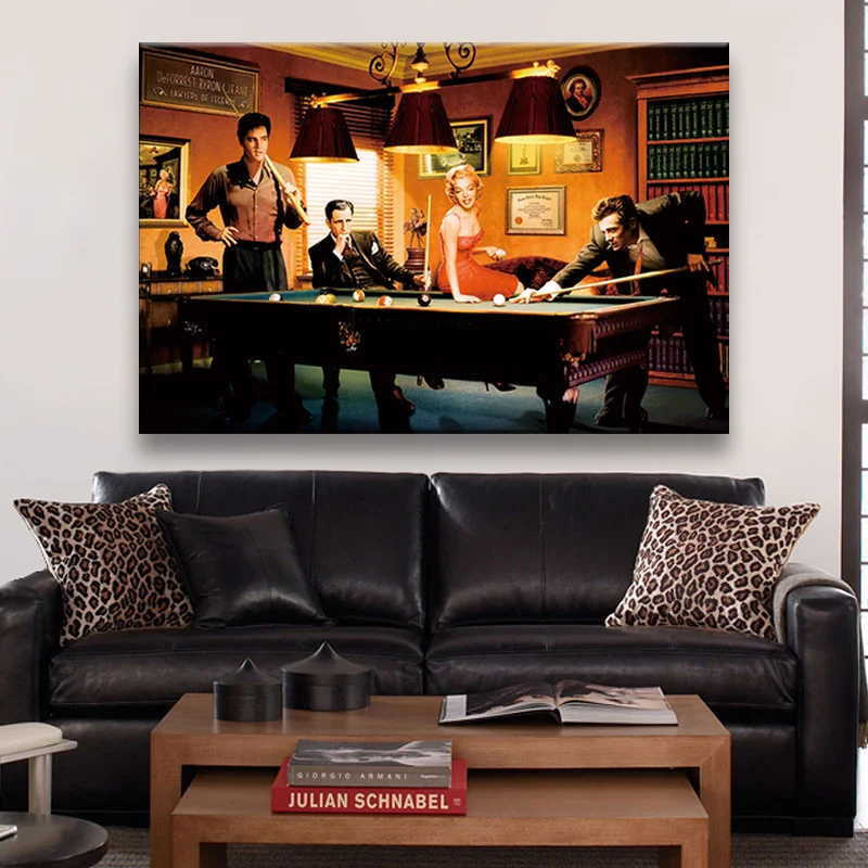 Modern Classic Movie Poster Canvas Painting Elvis Presley, Humphrey Bogart, Play Billiards Wall Art Portrait Picture Home Decor
Modern Classic Movie Poster Canvas Painting Elvis Presley, Humphrey Bogart, Play Billiards Wall Art Portrait Picture Home Decor