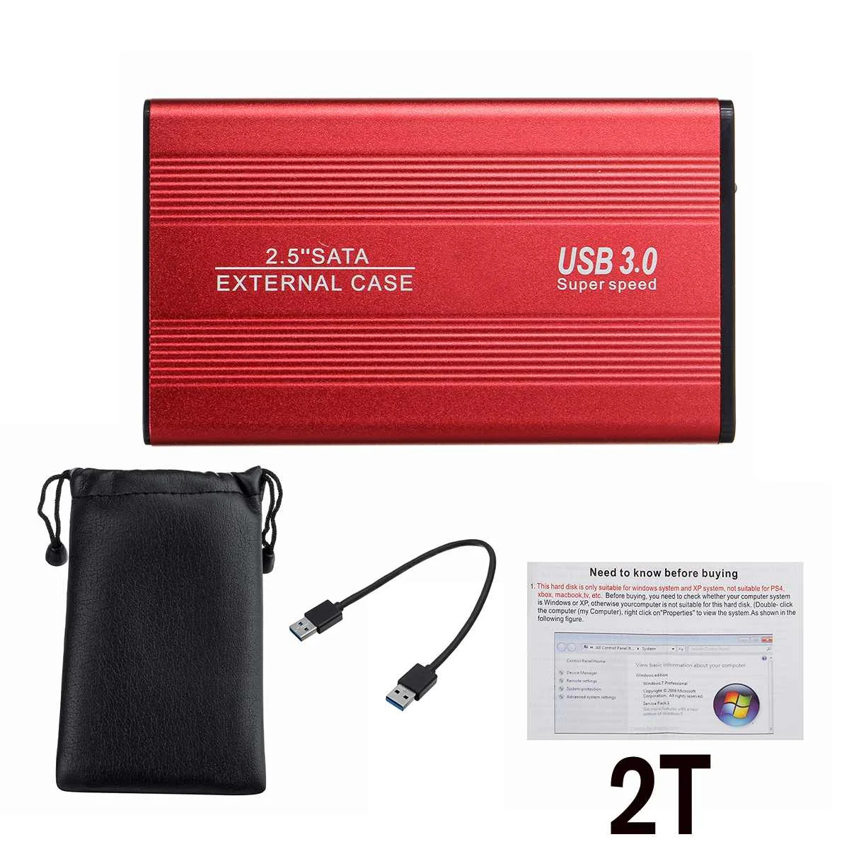 USB 3.0 500G/1TB/2TB Protable 2.5inch External Hard Drive HD Mobile Hard Disk HDD Storage Devices For Macs Computer Laptop
USB 3.0 500G/1TB/2TB Protable 2.5inch External Hard Drive HD Mobile Hard Disk HDD Storage Devices For Macs Computer Laptop