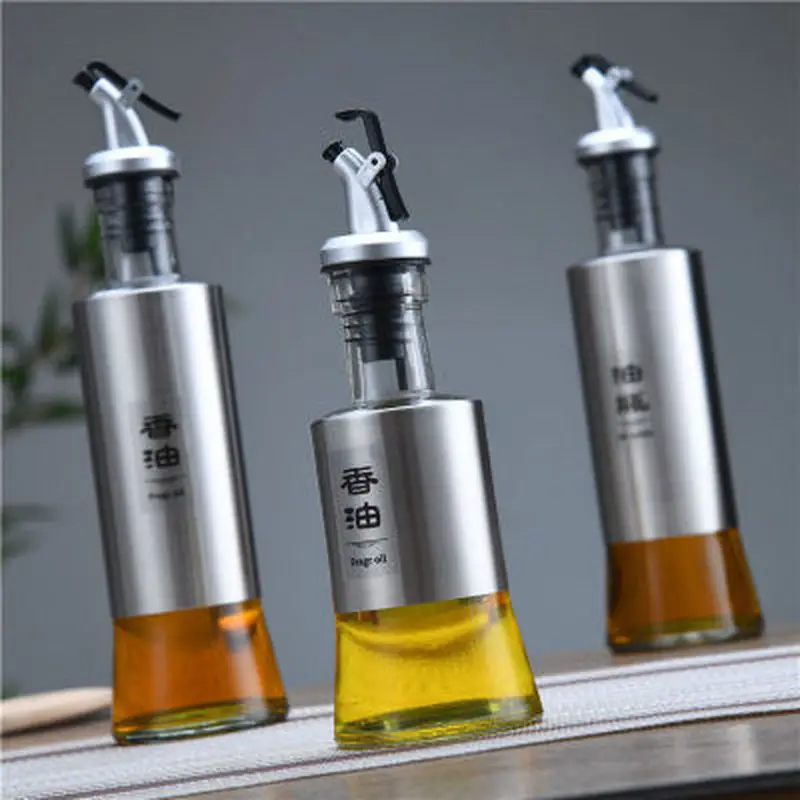 Household kitchen oil bottle soy sauce vinegar cooking wine storage bottle glass stainless steel push type seasoning can oil pot
Household kitchen oil bottle soy sauce vinegar cooking wine storage bottle glass stainless steel push type seasoning can oil pot