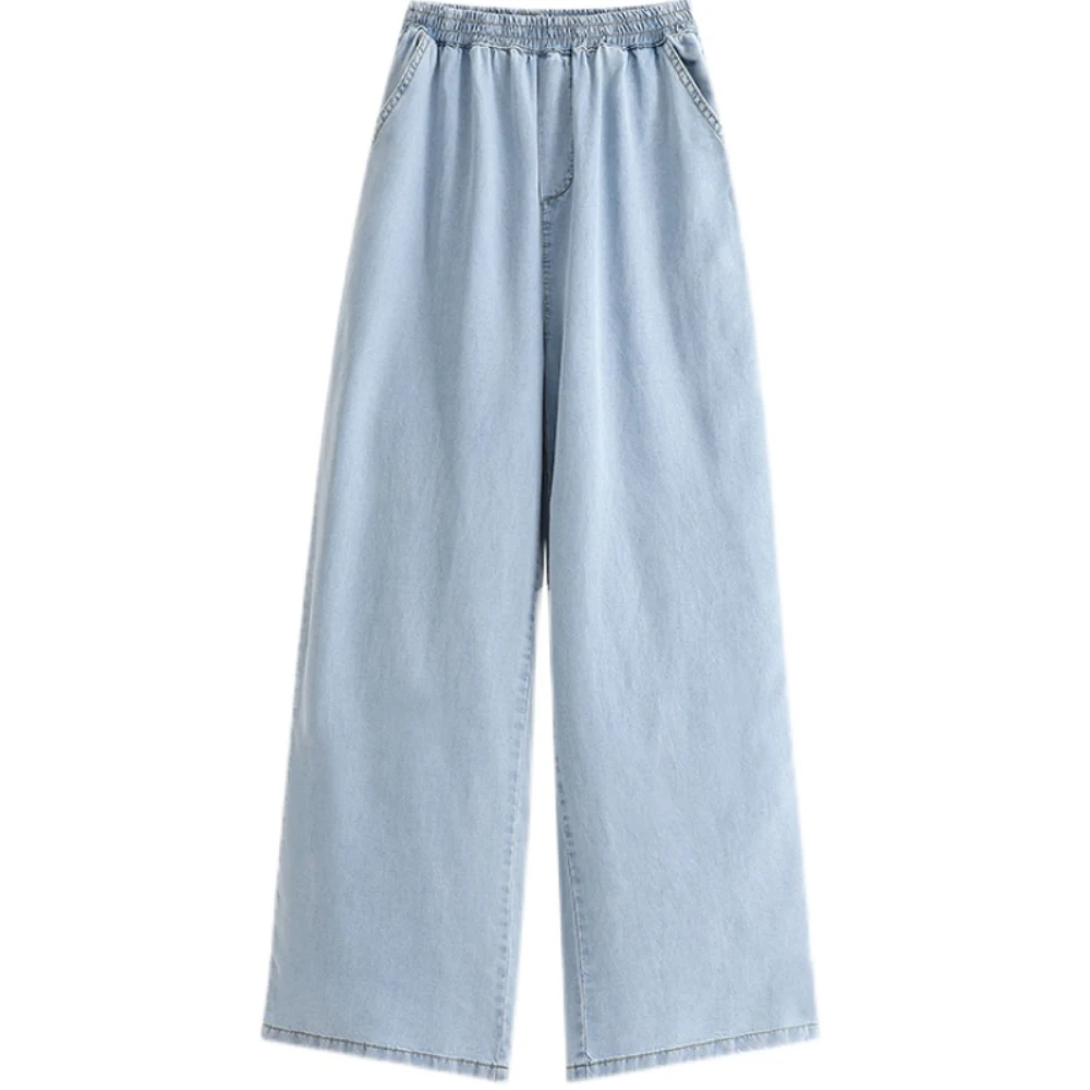 Large Size Women's Denim Trousers Tencel Drape Casual Elastic Waist Wide-leg Pants Summer Thin Women's Trousers
Large Size Women's Denim Trousers Tencel Drape Casual Elastic Waist Wide-leg Pants Summer Thin Women's Trousers