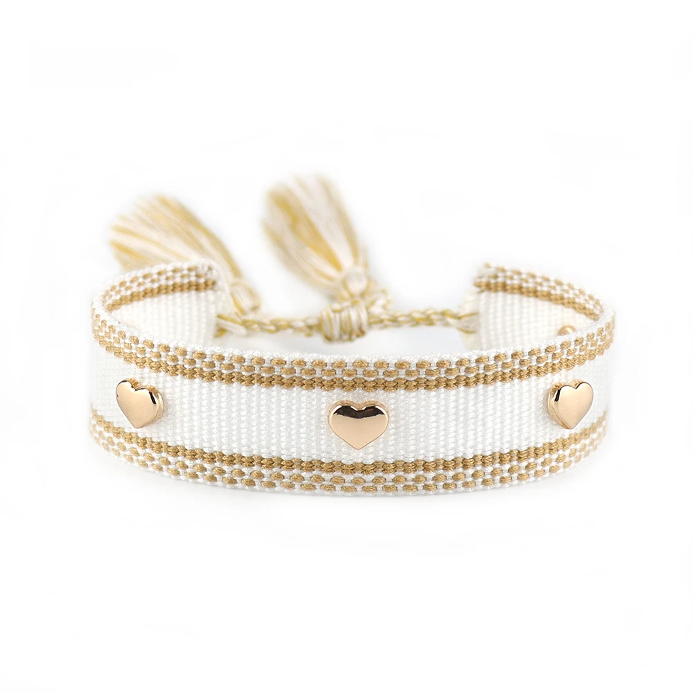 2021 Ladies Woven Tassel Bracelet Golden Heart Bracelet Wholesale Jewelry Gift Boho Bracelet Wholesale
2021 Ladies Woven Tassel Bracelet Golden Heart Bracelet Wholesale Jewelry Gift Boho Bracelet Wholesale