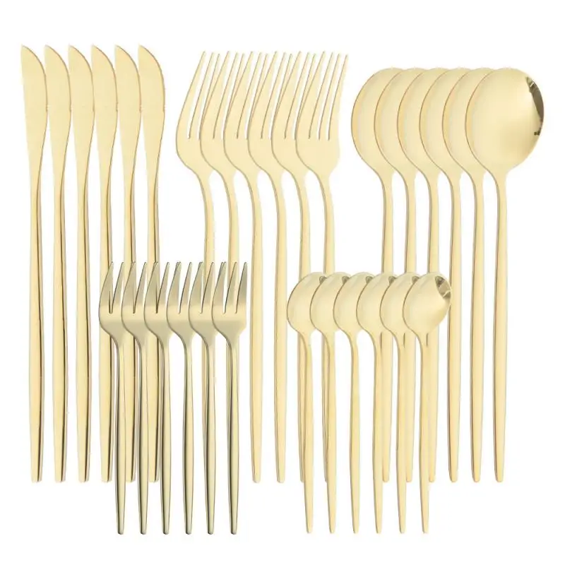 30pcs Fork Spoon Western Portuguese Cutlery Set Stainless Steel Knife Fork Spoon Dessert Coffee Spoon Fruit Fork Spoon
30pcs Fork Spoon Western Portuguese Cutlery Set Stainless Steel Knife Fork Spoon Dessert Coffee Spoon Fruit Fork Spoon