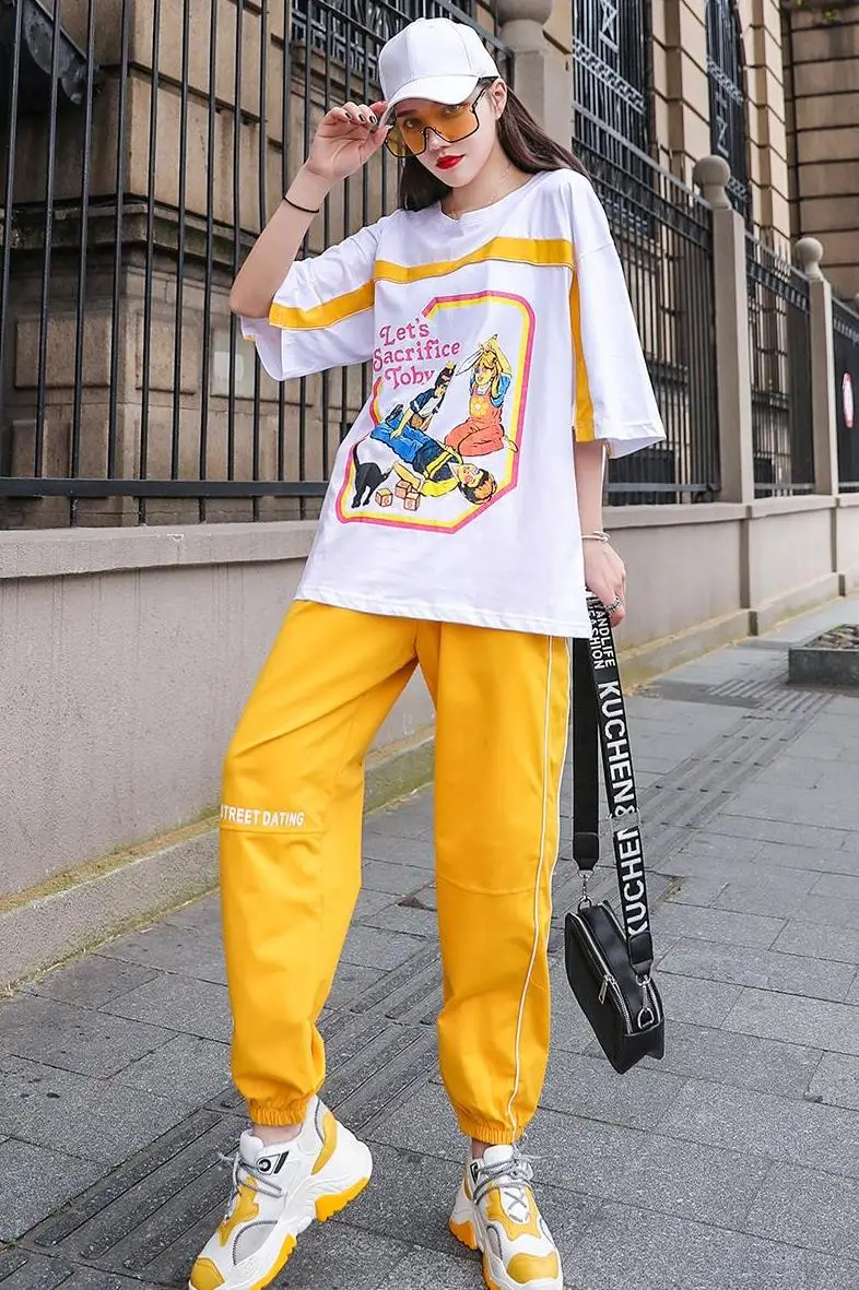 Women Tracksuit 2 Piece Sets Womens Outfits Female 2020 Summer Piece Set Top And Pants Plus Size Two Piece Set Yellow Sweatpants
Women Tracksuit 2 Piece Sets Womens Outfits Female 2020 Summer Piece Set Top And Pants Plus Size Two Piece Set Yellow Sweatpants